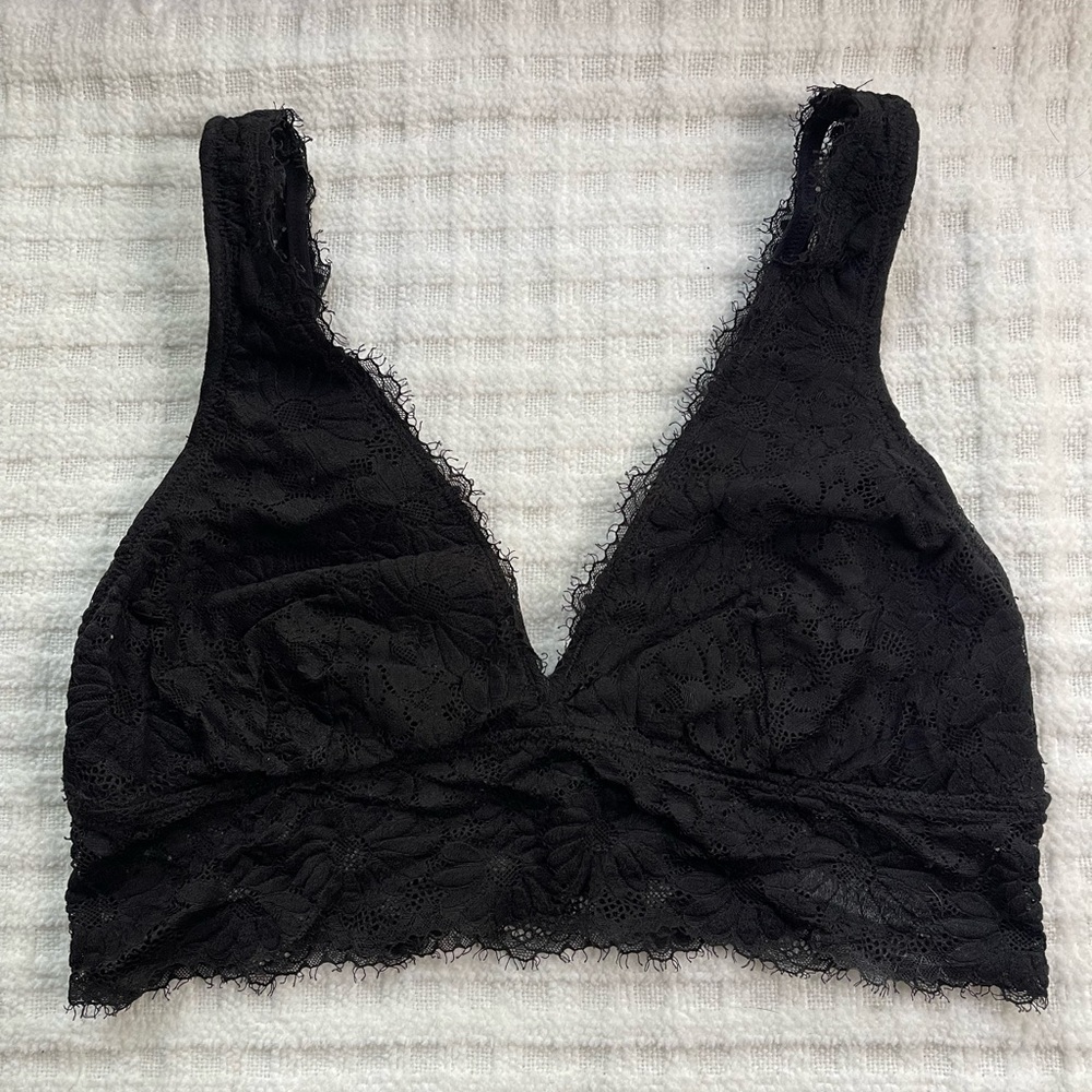 Aerie Midnight Black Lace Bralette